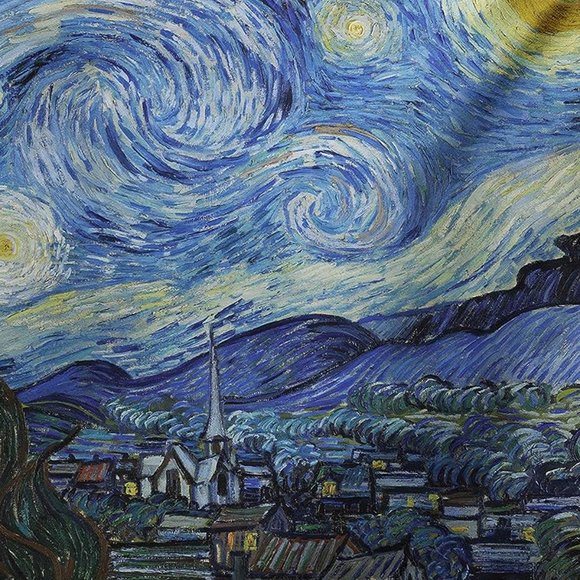 Tenture Murale Tapestry La Nuit étoilée De Van Gogh - 54x34 Pouces, Coton, Neuve